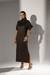 Imagem do Vestido Tricô Midi Gola Alta | Marrom