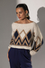 Imagem do Blusa Cropped Tricô Losangolo - Cru