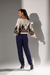 Blusa Cropped Tricô Losangolo - Cru na internet