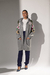 Cardigan Bordado Capuz | Cinza - comprar online