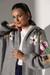 Cardigan Bordado Capuz | Cinza