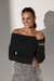 Blusa Tricô Gola Ombro a Ombro - Preta - loja online