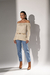 Blusa Tricô Ombro a Ombro - Cru - comprar online