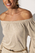 Blusa Tricô Ombro a Ombro - Cru