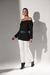 Blusa Tricô Ombro a Ombro - Preta - comprar online