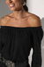 Blusa Tricô Ombro a Ombro - Preta - loja online