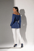 Blusa Tricô Ombro a Ombro - Azul