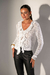 Blusa tricô manga longa babados Doce Maria Petropolis