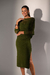 Conjunto Vestido e Blusa Rendada Tricô | Verde - comprar online