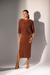 Conjunto Vestido e Blusa Rendada Tricô | Marrom - comprar online