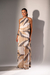 Vestido longo tule estampado
