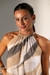 Vestido longo tule estampado