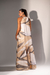 Vestido longo tule estampado