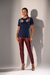 Blusa Malha Bordada | Marinho - comprar online