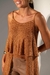 Blusa Tricô Boho Alça Alongada | Caramelo - Doce Maria