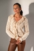 Blusa tricô manga longa babados Doce Maria Petropolis