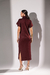 Imagem do Vestido Tricô Midi Gola Alta | Bordo