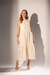 Vestido Midi Bordado - Cru - Doce Maria