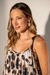 Vestido Alça Animal Print Longo