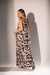 Vestido Alça Animal Print Longo