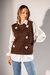Blusa 2 em 1 Colete e Camisa - Marrom - loja online