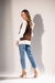 Blusa 2 em 1 Colete e Camisa - Marrom - comprar online