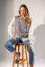 Blusa 2 em 1 Colete e Camisa - Cinza - comprar online