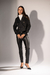 Jaqueta Curta Trench coat- Preto na internet