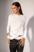 Blusa Tricô Modal Detalhe - Branco - Doce Maria