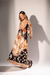 Vestido Longo Estampado Azul | Marrom na internet