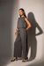 Conjunto Blusa e Calça Listra Lateral | Cinza - loja online