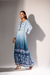 Vestido Longo Boho Estampado - Azul - comprar online