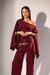 Conjunto Tricô 3 Peças - Bordo - Doce Maria