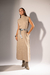 Vestido Longo Sem Manga e Gola - Nude - Doce Maria
