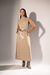 Vestido Longo Sem Manga e Gola - Nude - comprar online