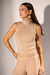 Blusa Modal Sem Manga e Gola - Nude - comprar online