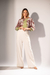 Blusa Estampada Floral - Verde com Marrom