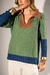 Blusa Polo Tricô Manga Longa Color