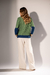 Blusa Polo Tricô Manga Longa Color
