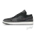 Tênis Nike Air Jordan 1 Low Inside Out Black preto com detalhes em cinza e solado branco, na vista lateral interna