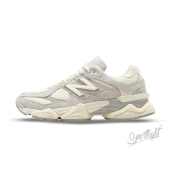 Tênis New Balance 9060 na cor Quartz Grey com design moderno e detalhes em cinza claro, na vista lateral interna