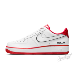Tênis Nike Air Force 1 Hello White University Red