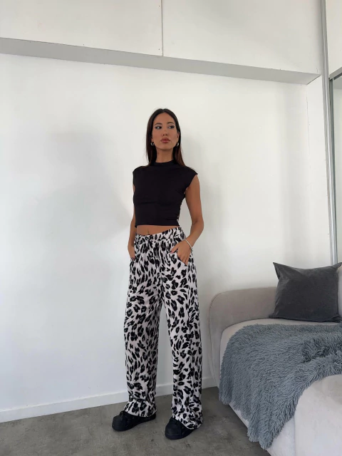 Pantalón Lanilla print (Cheeta y leopardo) - comprar online