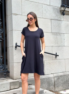 Vestido Trinidad corto con mangas Modal - Broxen