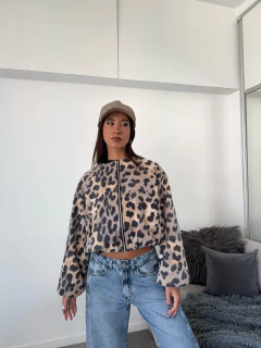 Bomber print de paño con forreria en internet