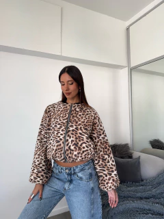 Bomber print de paño con forreria - comprar online