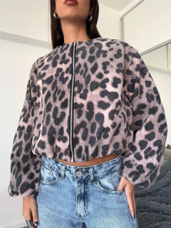 Bomber print de paño con forreria en internet