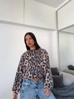 Bomber print de paño con forreria - comprar online