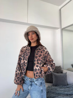 Bomber print de paño con forreria - comprar online