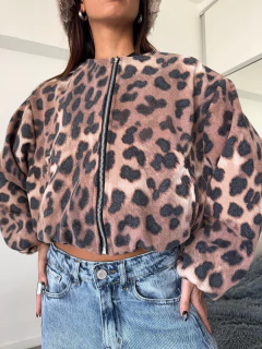 Bomber print de paño con forreria